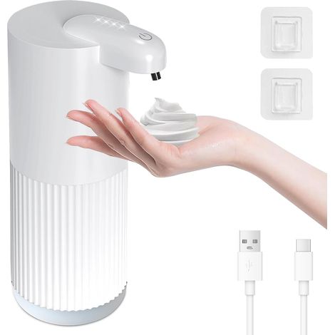 Distributeur Savon Automatique, Distributeur Savon Mousse, Blanc (1/5)