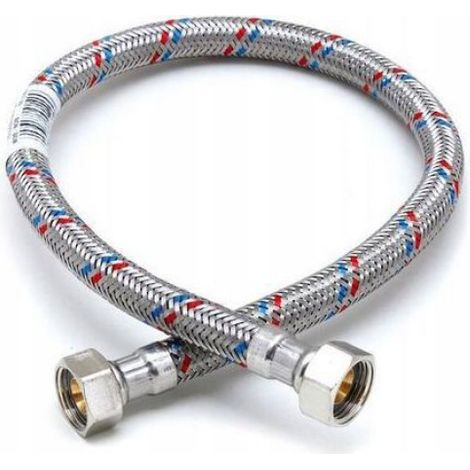 Tuyau Flexible - Acier Inoxydable Tressé - 3/8 Pouces x 80 Cm - Pour Robinets Et Appareils Électroménagers - 1 Pièce