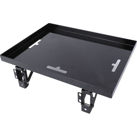 Étagère de chevet pliable en acier au carbone robuste, à fixer par pince, pour lit superposé ou chambre étudiante, avec passe-câble. (1/5)