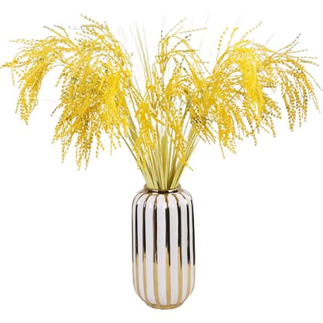 Fleur artificielle doré - jardin fleuri - décoration extérieure pour maison - utilisable en intérieur comme en extérieur (1/5)