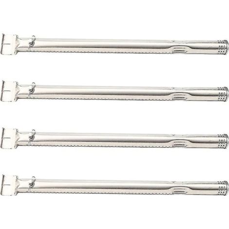 Confezione da 4 tubi bruciatore di ricambio in acciaio inossidabile per barbecue a gas Charbroil, facile installazione, argento, 15 15/16 pollici (1/5)
