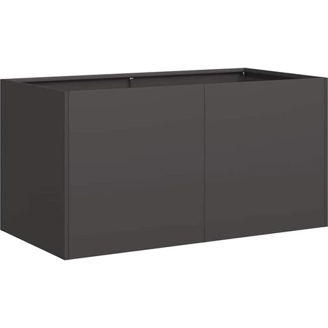 Maison Exclusive - Pflanzkübel Schwarz 80x40x40 cm Kaltgewalzter