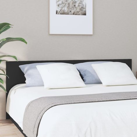 vidaXL Testiera per Letto Nera 200x1,5x80 cm in Legno Multistrato