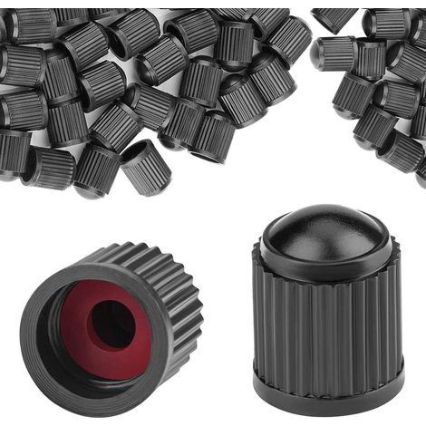 Bouchons de valve universels en plastique (lot de 30) pour pneus de vélo, voiture et moto, afin de stabiliser la pression des pneus. (1/5)