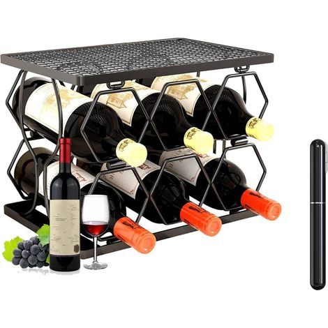 Sacacorchos, abridor de botellas y botelleros. Botellero de encimera. Botelleros de encimera independientes, botellero de metal, botellero, soporte para botellas de bar, armario para vinos. (1/5)