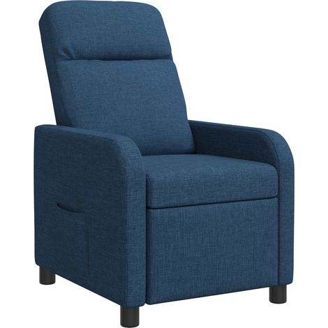 Recliner Blue Fabric vidaXL (1/5)