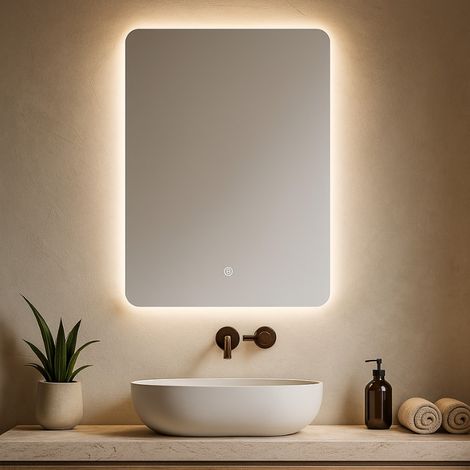 Specchio bagno led retroilluminato 50x70 cm