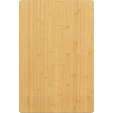 Vidaxl – Plateau de table en bambou 60x100x2,5 cm – Finition vernie – Bords arrondis pour sécurité – Surface facile à nettoyer