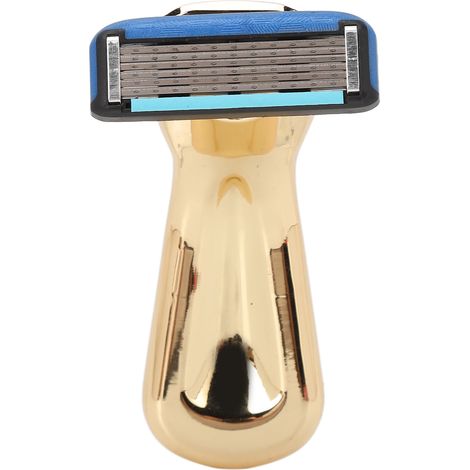 Rasoir manuel pour homme, six lames, étanche, précis, portable, amovible, coupe rapide, finition or. (1/5)