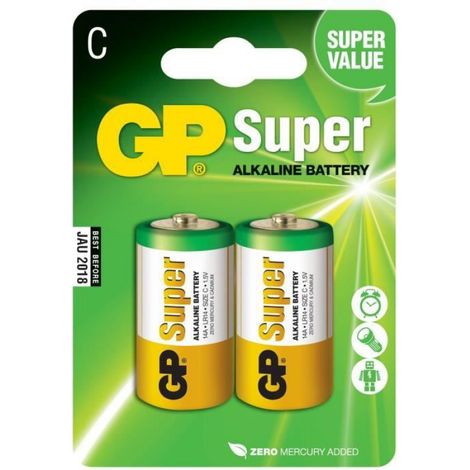 Pile LR14 - Alcaline Super - 1,5 V - Pour Appareils Haute Consommation - Lot de 2 (1/2)