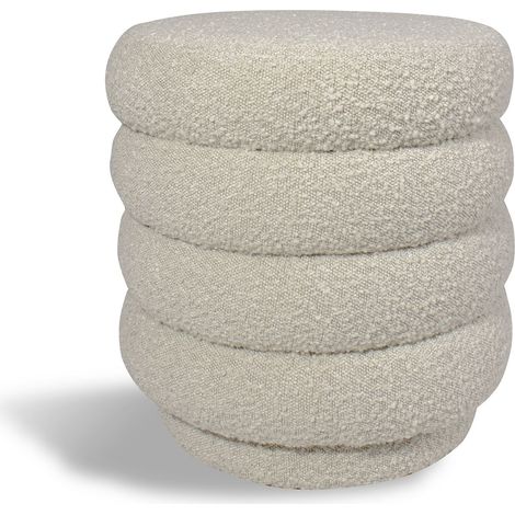 Pouf tissu en bouclette (1/5)