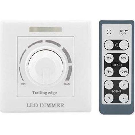 LED-Dimmerschalter, 220 V, 200 W mit Infrarot-Fernbedienung, universeller LED-Dimmerschalter, Lichtdimmer-Tastenschalter