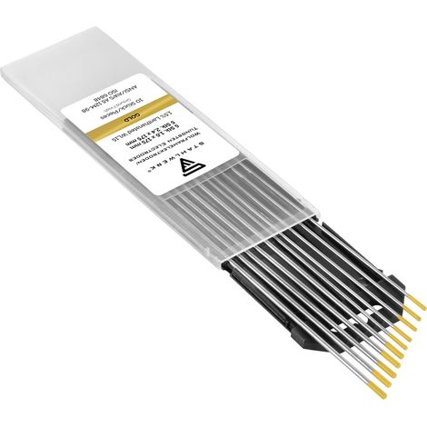 STAHLWERK Wolframelektroden/Schweißelektroden WL15 gold 5 x 1,6 mm + 5 x 2,4 mm (1/5)