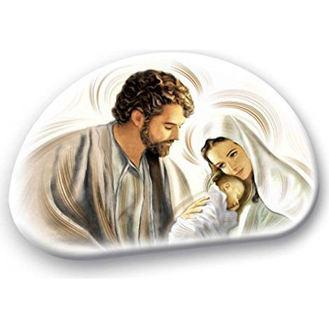 Lupia - Bomboniera quadretto collezione Sacra Famiglia MEMORY LIGHT NATIVITY BROWN 8x12 cm (1/4)