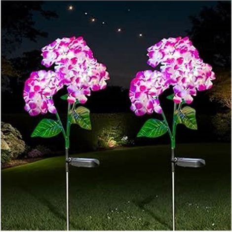 6 pièces Lampe solaire de jardin, fleur décorative, éclairage extérieur étanche, idéale pour jardin et cour (1/5)