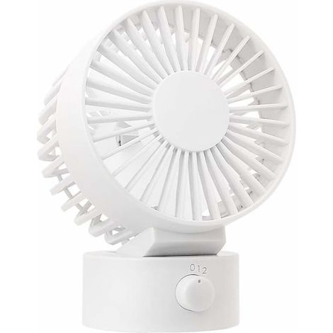 Mini ventilateur de table silencieux, ventilateur portable USB personnel pour bureau, maison, bureau et chambre - Blanc-AquaForge (1/5)