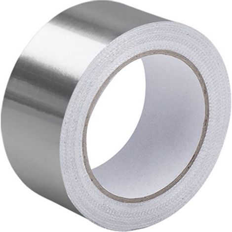 Ruban adhésif aluminium 2 rouleau 5cm x 5 m, ruban adhesif haute temperature, rouleau isolant thermique, Peut être utilisé pour l'étanchéité, la réparation et imperméable.