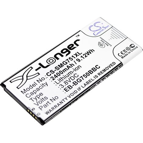 NX - Batterie téléphone, smartphone, GSM pour Samsung 3.8V 2400mAh - EB-BG750BBCEB-BG75