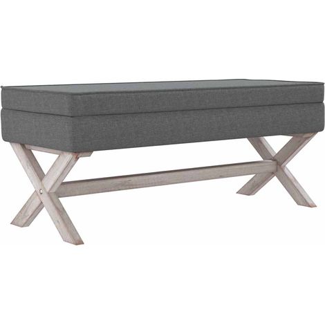 Maison Exclusive - Sgabello Portaoggetti Grigio Scuro 110x45x49 cm in Tessuto (1/5)