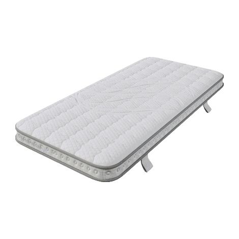 Matelas, soutien à ressorts ensachés, mousse froide respirante, Blanc - Polyester 90x190 (1/2)