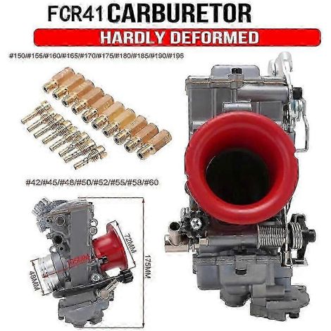 Carburateur FCR28 33 35 37 38 39 40 41 mm en zinc pour motos tout-terrain Keihin CRF450, CRF650 et FS450 (Husqvarna, KTM). Augmente la puissance de 30 %. (1/5)