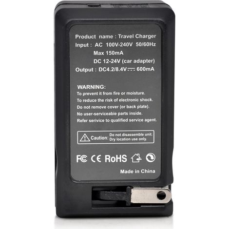 Chargeur de voyage rapide AC/DC pour batterie Samsung SLB-10A L100 L200 L210 SL620 SL820 TL9