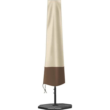 Housse de Parasol Déporté Imperméable, Housse de Protection pour Parasol, Couverture Parasol en 600D Oxford, Bache Parasol Jardin Exterieur Anti-UV/Vent,200x60x55cm (1/5)