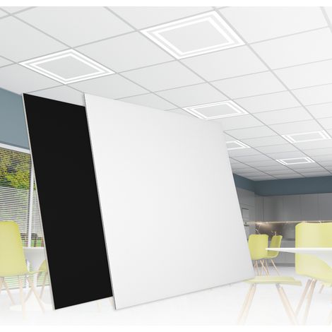 HEXIM Rasterdeckenplatten 62x62cm Deckenplatte PVC Deckenverkleidung Deckenpaneele Kunststoff Feuchtraum (320 Platten, YDB008