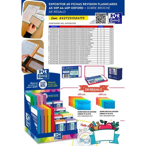 EXPOSITOR 60 FICHAS REVISION FLASCHARDS A5 20P A4 40P OXFOR