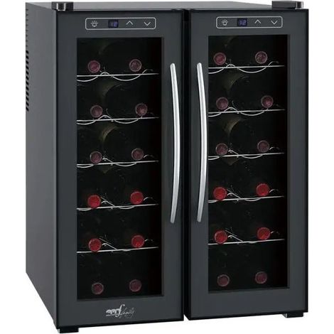 Melchioni Vermentino 24. Posizionamento dell'apparecchio: Libera installazione, Colore struttura: Nero, Colore interno: Nero. Capacità bottiglie: 24 b... - 118700252 - Vermentino 24 c dual - 118700252