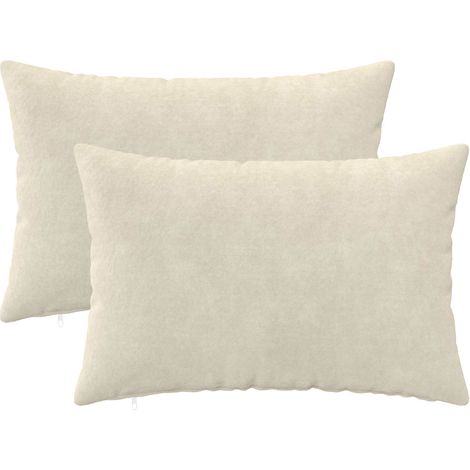 vidaXL Funda de almohada 2 pcs HEERLEN Crema 50 x 80 cm (1/4)