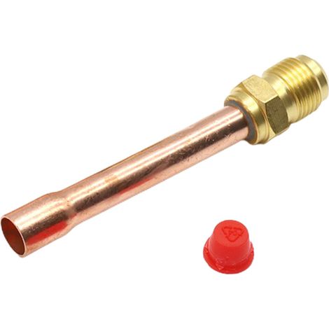 Conector abocinado con tubo de cobre, tubería de latón, -2 minutos (1/2)