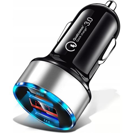 Caricabatterie rapido per auto a LED da 3,1 A, ricarica rapida 3.0 Koanni la8SILVER