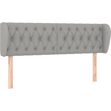 Maison Exclusive - Testiera ad Orecchio Grigio Chiaro 147x23x78/88 cm in Tessuto (1/5)