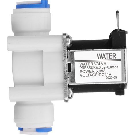 Elettrovalvola elettrica in plastica da 24 V CC N/C, attacco rapido per depuratore d'acqua (1/5)