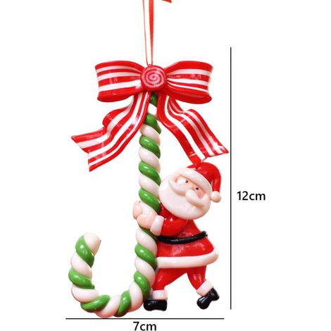Weihnachtsdekoration 2021 mit Kordel, Weihnachtsmann-Anhänger, Schneemann und Rentier für den Weihnachtsbaum, Geschenk für Familie und Freunde (1/3)