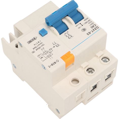 Disjoncteur miniature PA66, construction modulaire, 2P, pouvoir de coupure 6000 A, 400 V, 40 A (1/5)