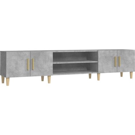Mueble TV multimedia estantería para televisión buffet para televisión comedor salón dormitorio 180 x 31,5 x 40 cm madera contrachapada gris 020026094