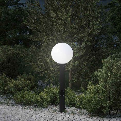 vidaXL Lampada a paletto con presa elettrica 80 cm Nera IP44