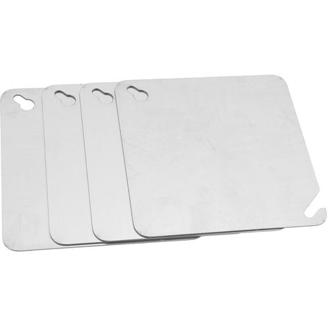 Lot de 4 caches boîte électrique en fer galvanisé 10,15 cm plat universel pour coffret de dérivation et circuit domestique (1/5)