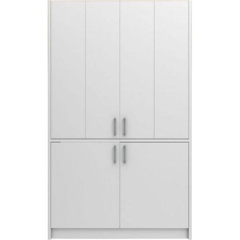 Cucina monoblocco Fold Evolution struttura e ante a libro bianco