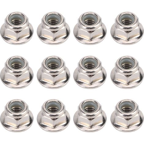 12 Pièces Écrous de Roue Anti-Dérapants 4mm pour Voiture RC 1/10 Axial Traxxas TRX4 TRX6 SCX10 (Argent) (1/5)