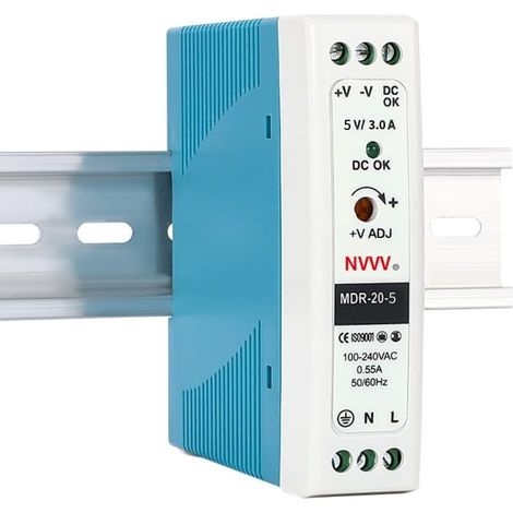 Bloc d'alimentation rail DIN AC vers DC 15 W 5 V 3 A (1/5)