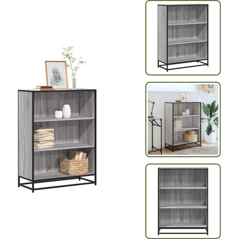 Bücherregal Grau Sonoma 80,5x35x107,5 cm Holzwerkstoff - Bücherregal - Bücherregale - Raumteiler - Bücherschrank