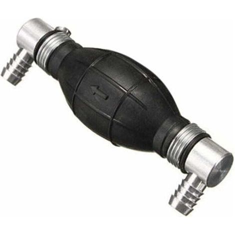 Poire d'amorçage carburant 10mm – Alliage léger et caoutchouc – Connecteur 90° pour espaces restreints – Compatible essence, gasoil, eau (1/5)