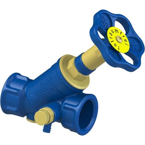 Schlösser KFR-Ventil Blue-tec mit Muffenanschluss, Entleerung und nichtsteigender Spindel, DN 25, 1" IG, DVGW-geprüft