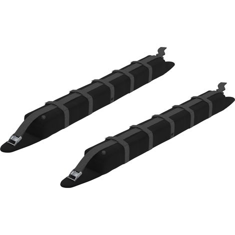 Barres Transversales de Toit 2 Pièces Charge 75 kg 85x10x8 cm Noir