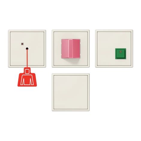 Jung Juego de llamada de emergencia, duroplástico, serie LS, blanco NRS LS 0834