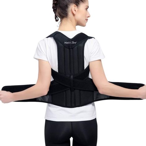Correcteur De Posture - Sangle De Soutien Lombaire Et Claviculaire Réglable - Pour Soulager Les Douleurs Du Dos Et Des Épaules - Taille M (1/5)
