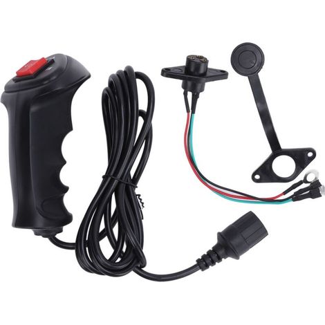 Kit de télécommande de treuil de voiture avec câble de 7,5 pieds pour une sécurité accrue, des performances fiables, électrique, adapté aux camions, SUV et UTV-Crezuo (1/5)